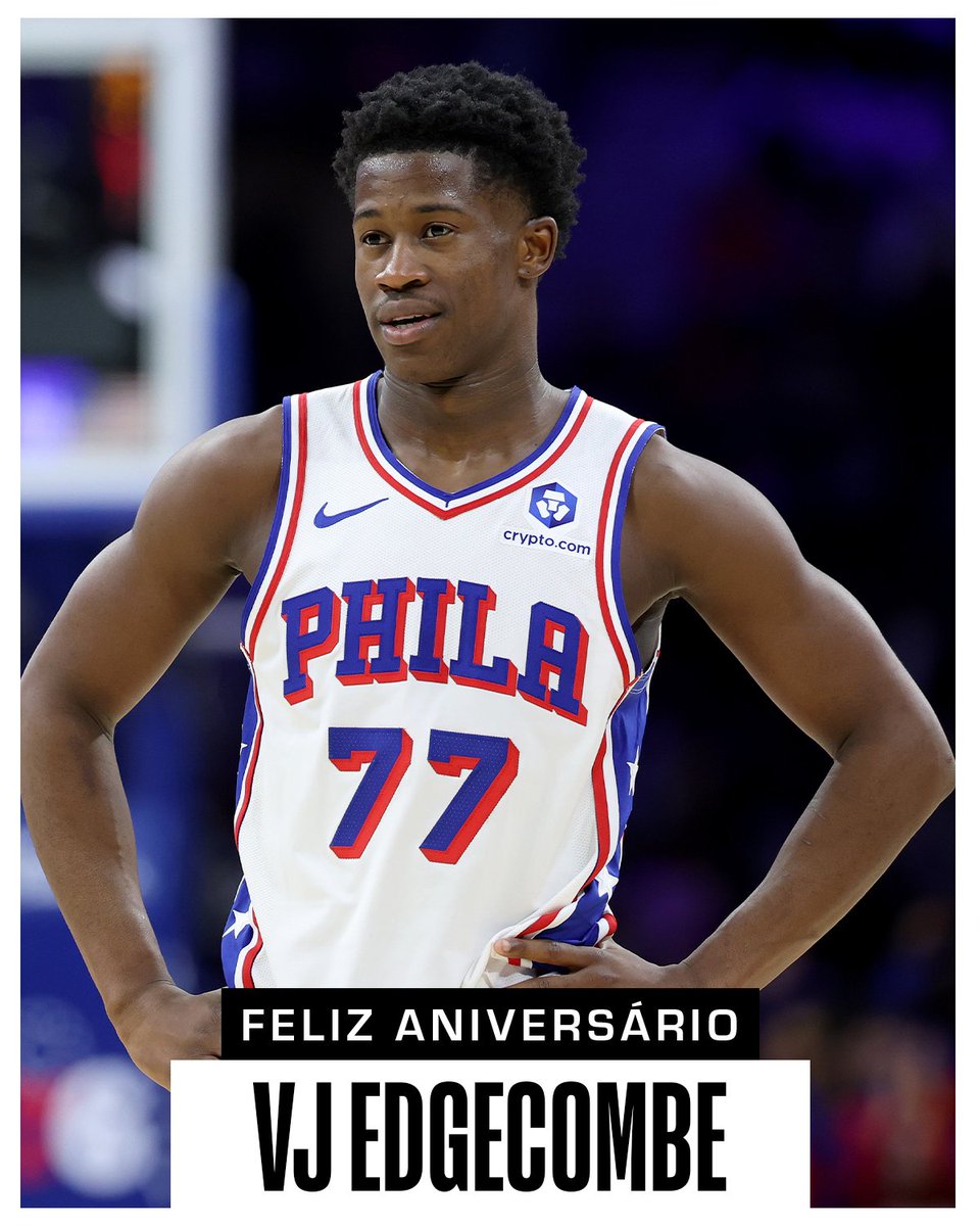 NBABrasil's tweet photo. DIA DE VJ EDGECOMBE! 😉🥳🎉

Nesta quinta-feira (30/07), a joia dos Sixers completa 21 anos de vida. Deixe seus parabéns para o VJ nos comentários! 👏🎂

#NBABDAY https://t.co/nHkzBYURWp