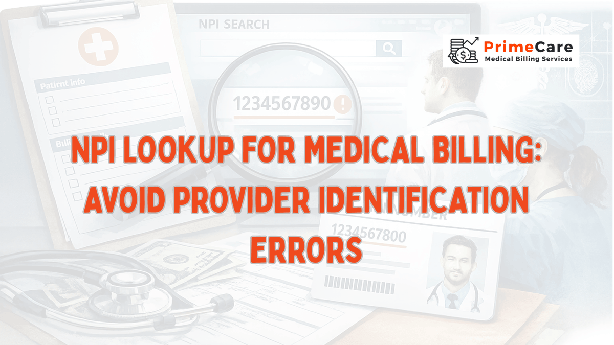 PrimeCareMBS's tweet photo. Prevent claim rejections! 🛑 Master NPI lookup for billing to fix Type 1 vs Type 2 errors, align taxonomy codes, and protect cash flow. 🩺💼
https://t.co/nhM7pbu9Pl https://t.co/ryVM4SAVFI