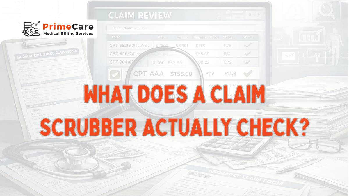 PrimeCareMBS's tweet photo. What does a claim scrubber in medical billing actually check? 🧐 Learn what edits it runs, its limits, and why clean claims still deny! 📊💡#MedicalBilling #PracticeManagement
https://t.co/ExAmcfJx7k https://t.co/KwCn7qmDTH