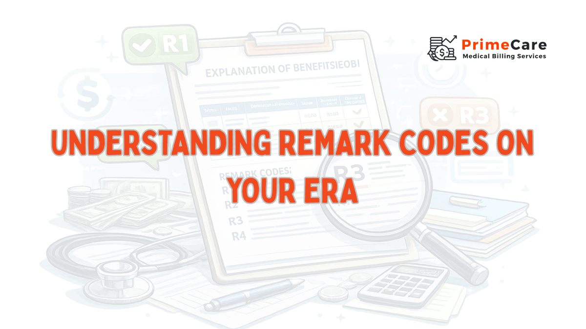 PrimeCareMBS's tweet photo. CARCs tell you what changed on a claim, but Remark Codes explain why! 💡 Stop guessing denials—master RARCs to speed up payments &amp; boost cash flow 📈
https://t.co/K3DLKQj0mE https://t.co/cxtqVcNqEK
