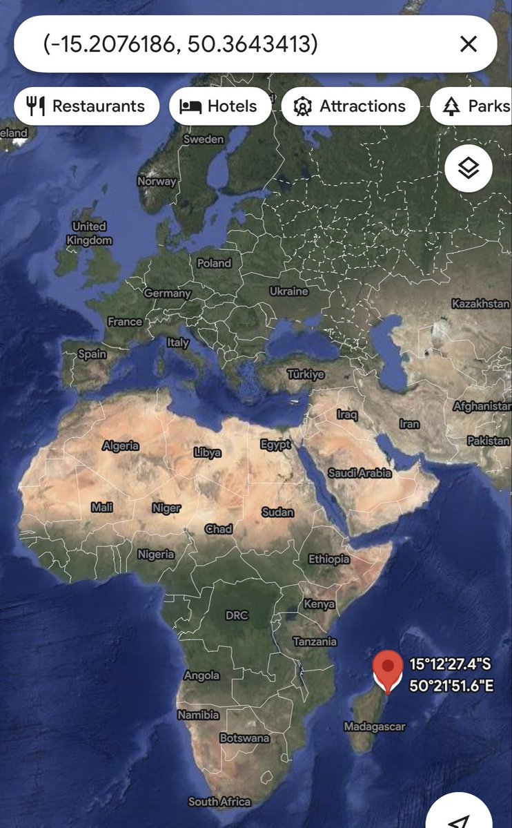 fluffysaslayer's tweet photo. The Universe gave me Masoala National Park in Madagascar as a place of interest + directed me to 3 locations in the park ✨

1 - a second crop of coca plants are here:
15°17'43.0"S 
49°52'56.4"E

2 - a second crop of cannabis plants are here:
15°12'27.4"S
50°21'51.6"E

3 - a second crop of chacruna plants are here:
15°5130.3"S
50°09'27.1"E