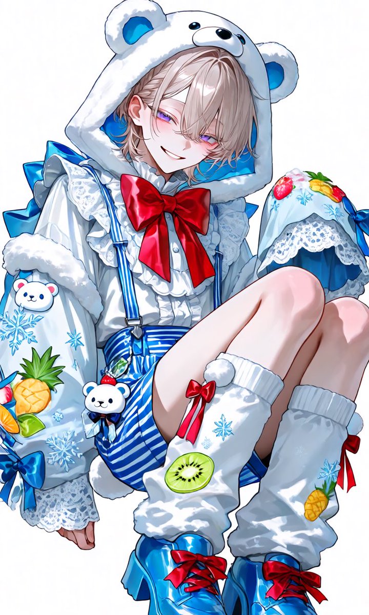 Salty3034C_on's tweet photo. ⬇️衣装プロンプト配布⬇️
「🐻‍❄️×🐻‍❄️🍨風ロリータパーカー」

⚠️LoRaによって服の雰囲気が変わったり、フルーツモチーフの量が変わります。

👇🏻プロンプト2枚目です
 #シオンさんの性癖詰め込んだ服 https://t.co/v3uxOgfBw2