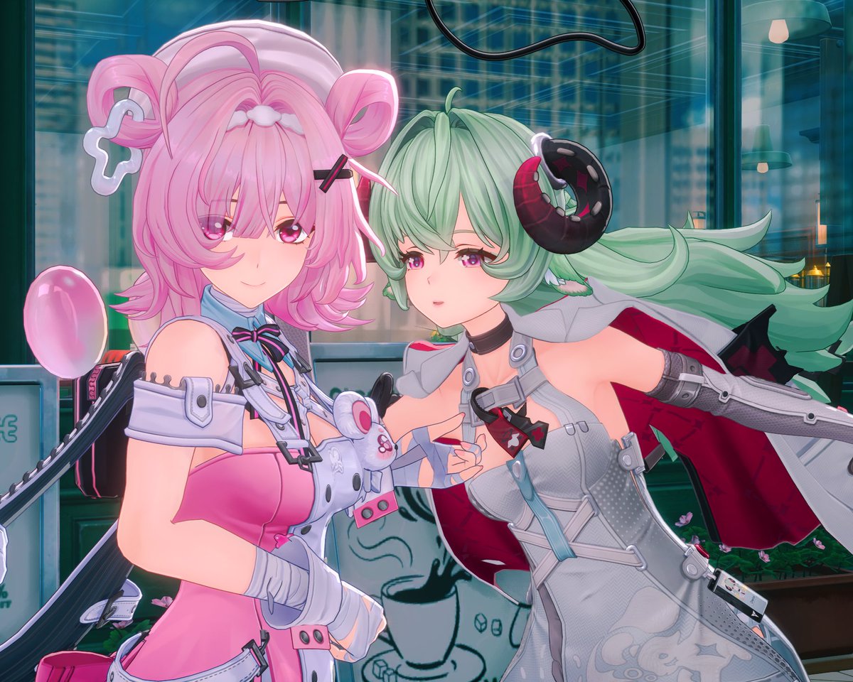 tomo_tomo_n100's tweet photo. そして仲良くなった二人
ちぃちゃんとイロヒのヘイローコンビ
ありよりのありかもしれない https://t.co/ubVgUfqgJS