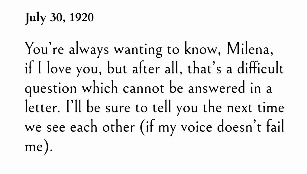 NostosLit's tweet photo. ― Franz Kafka, Letters to Milena https://t.co/8D1e6N6jTq