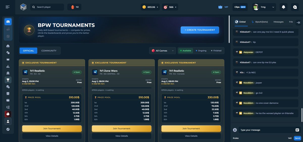 BPWTokens's tweet photo. BPW is hosting 1500$ Tournaments This SUNDAY but that's not all, we're also hosting 100$ Ladder every single day from now on !

Still not satisfied ? here's a 50$ Giveaway! 💰

To enter:
✅ Like and follow us
✅ Retweet
✅ Tag 2 friends and write your site username https://t.co/tgI2SFXslA