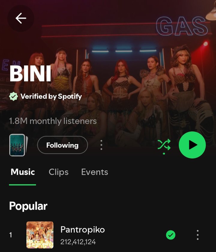 aomsdbr's tweet photo. QUEEN IS BACK ON TOP 👑

#BINI_PANTROPIKO returns as #BINI’s most popular track on Spotify with 212M+ streams and is currently #1 on YT Music with 206M+ streams.

It remains the MOST-STREAMED P-POP TRACK OF ALL TIME with over 400 MILLION combined streams across both platforms. https://t.co/3vTDncTMfE