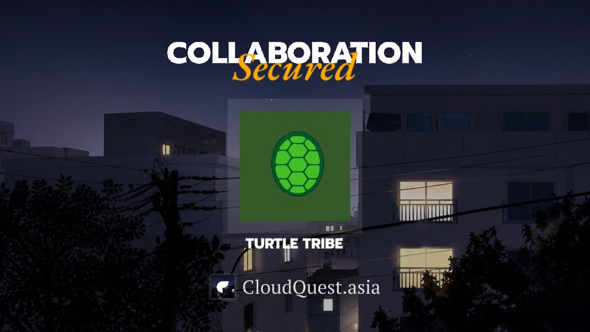 CloudQuestID's tweet photo. 𝗖𝗹𝗼𝘂𝗱𝗤𝘂𝗲𝘀𝘁 𝗣𝗿𝗼𝘂𝗱𝗹𝘆 𝗖𝗼𝗹𝗹𝗮𝗯𝗼𝗿𝗮𝘁𝗶𝗼𝗻 𝘄𝗶𝘁𝗵 𝗧𝘂𝗿𝘁𝗹𝗲 𝗧𝗿𝗶𝗯𝗲

Senang bisa berkolaborasi dengan @TurtleTribeNFTs untuk menghadirkan peluang baru untuk komunitas kami

We Got Secured WL spots for Community 🤍

Grab your chance Now!
https://t.co/pN8MAEwMm3