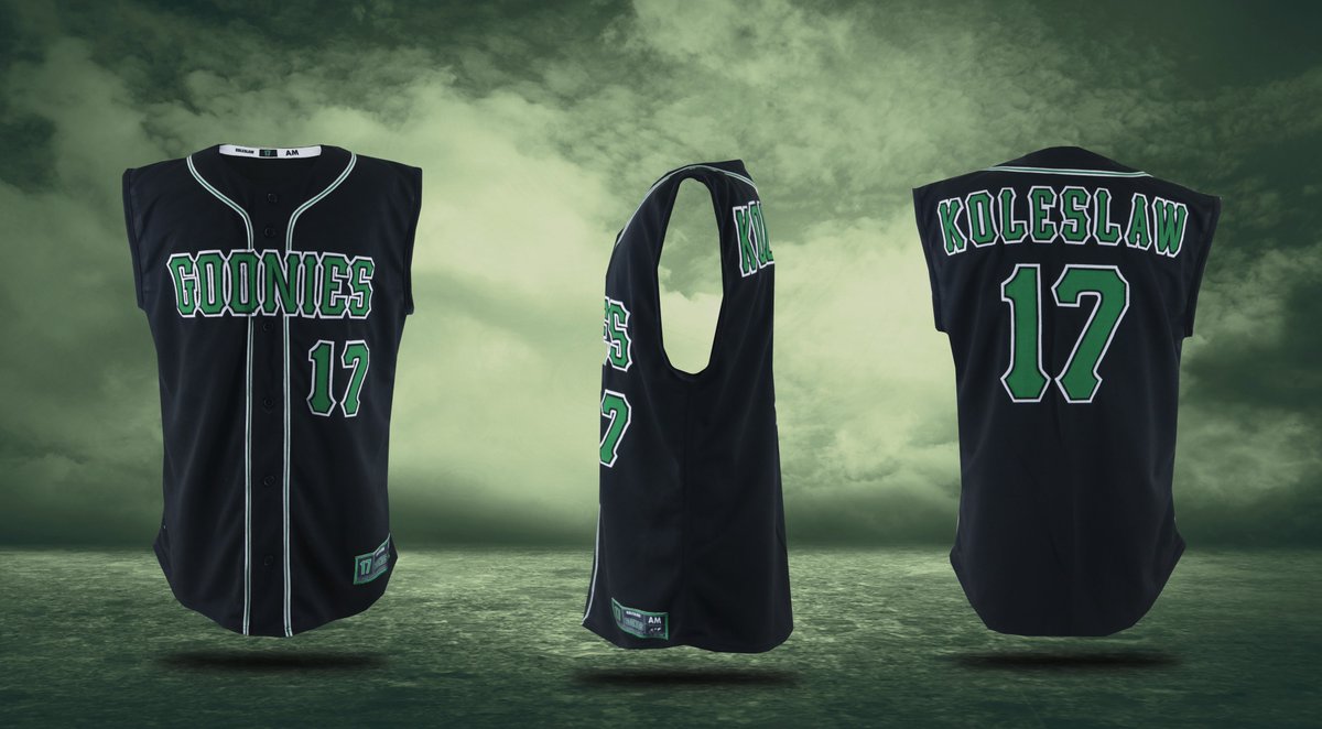 GARBATHLETICS's tweet photo. Goonies Baseball custom jersey created by Garb Athletics! #GarbAthletics #CustomJersey https://t.co/K88jBSHSVB