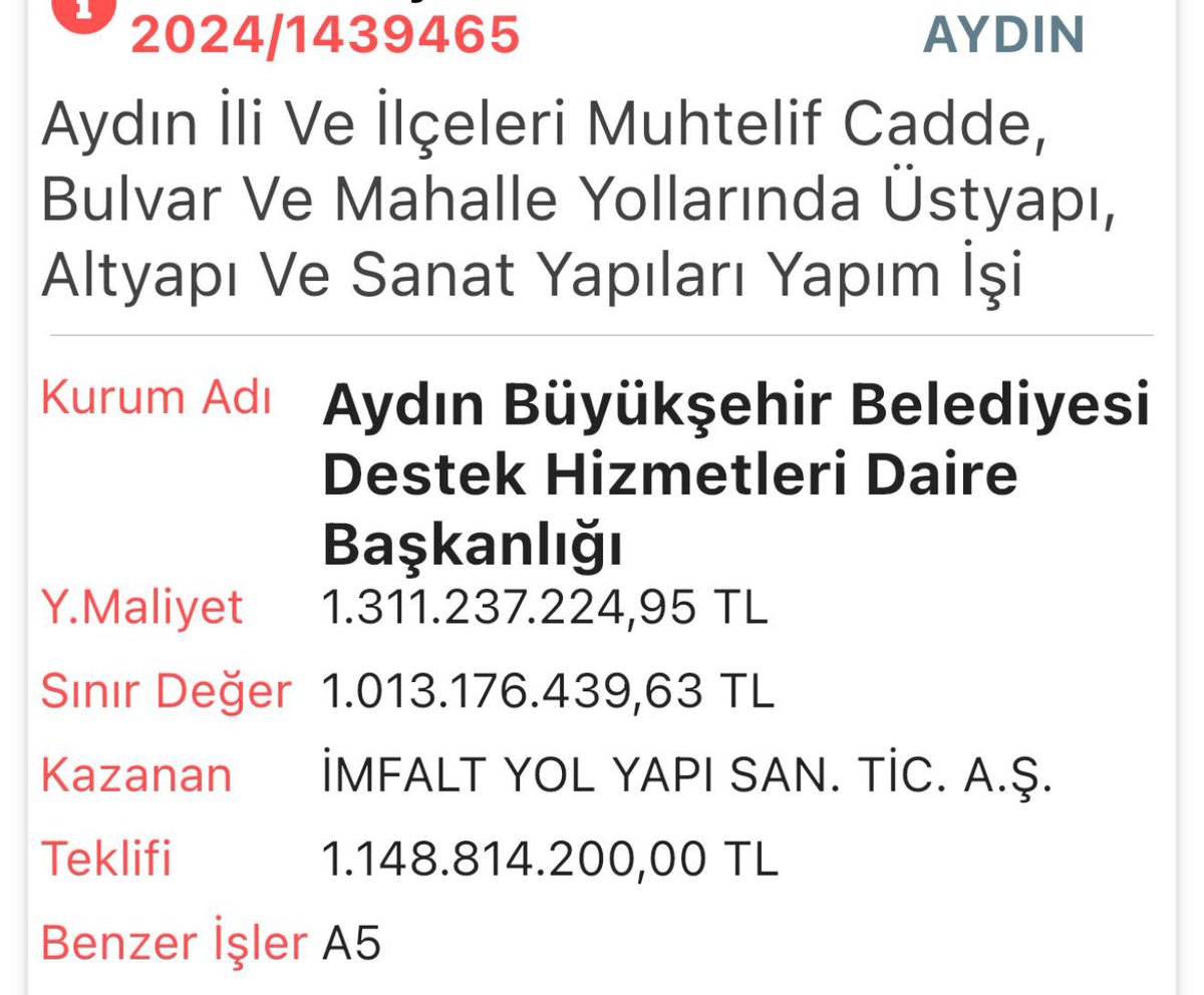 ankara_kusu's tweet photo. Defne Belediye Başkanı, 1.599.000.000 TL’lik yol yapım asfalt ihalesini en düşük teklif vermemek için ihaleyi iptal ettirmiş.

Başkana soruyorum; bu ihaleyi neden iptal ettiniz? İhaleyi vermek istediğiniz şirket aşağıdaki şirket mi? 😁
@avhalilozgunn https://t.co/3z04AweaC1