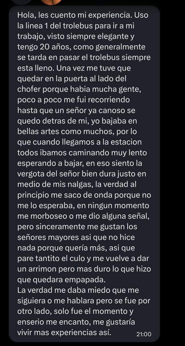 arrimonero10's tweet photo. Rico relato gracias por compartir por parte de una chica 👧🏽 https://t.co/f8trkYGvd2