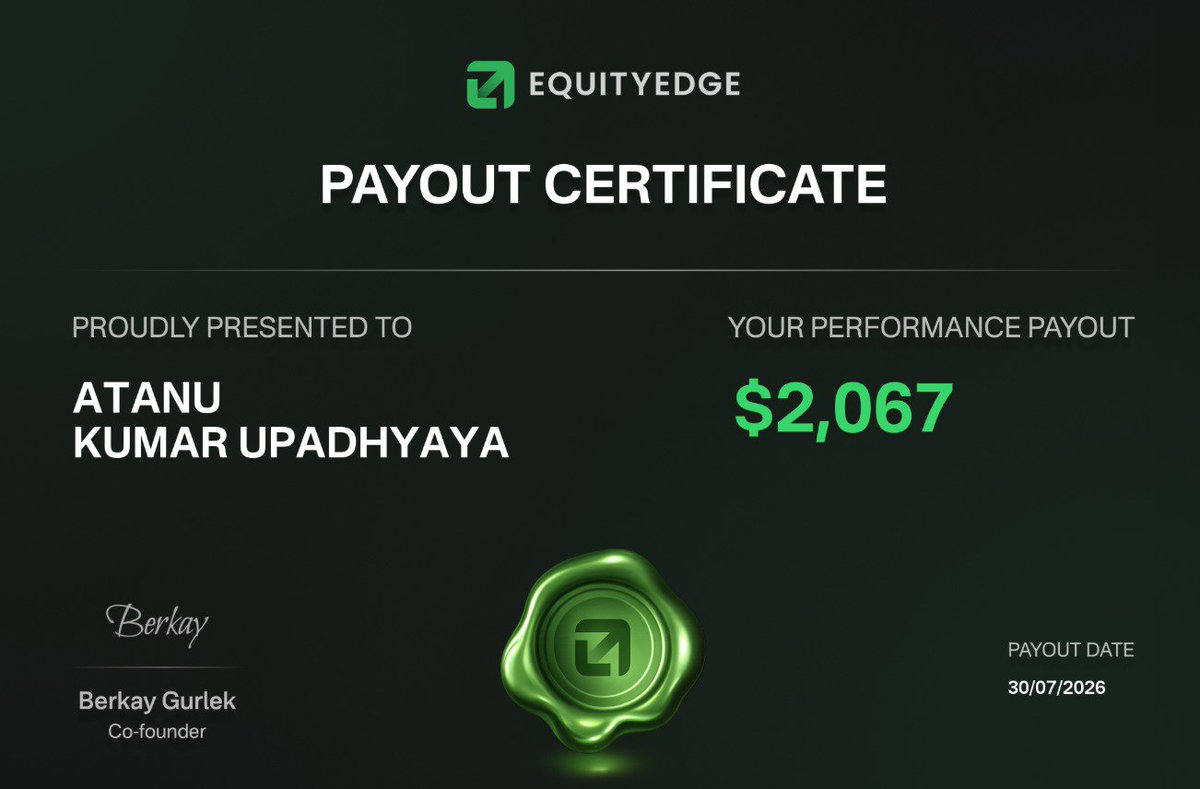 AtanuUpadh49011's tweet photo. Thank u so much Equity Edge Team given big opportunity in traders, Literally small investment &amp; Big Returns achieved, My Second Payout certificate on Equity Edge. Again I am giving a lots of thanks.. with also My all time Payout certificate..@EquityEdgeUK https://t.co/pJsHUFgUs1
