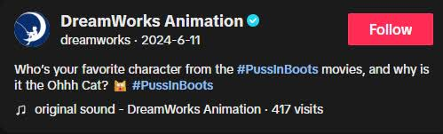 Guessxrr's tweet photo. Next viral character just spawned and its called the Ohhh Cat.

All the comments are spamming him as a reaction gif.

Name from Dreamworks Official TikTok: https://t.co/m7hOMGIEr4

Viral TikToks: https://t.co/lpTzlZAaNR

https://t.co/FRceg0CnWl https://t.co/3LfYWMkiA7
