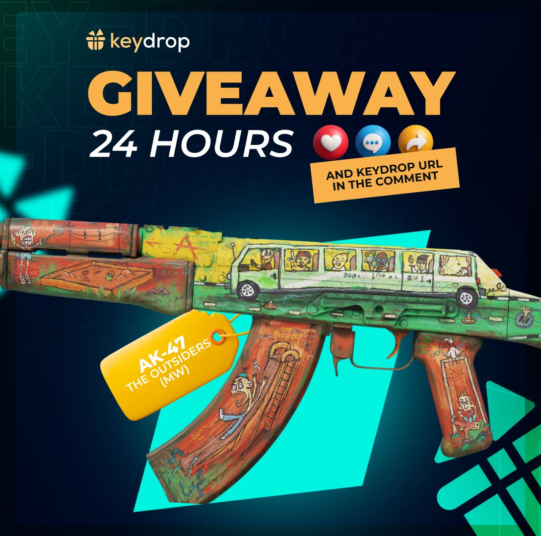 keydropcom's tweet photo. 🏆 Ready to grab a FREE skin? Just follow these steps 👇

❤️ Like last 3 posts
🤝 Follow us!
🔁 Retweet!

⏰ Wait 24 hours!
⚠️ Remember to add your keydrop profile url in the comments https://t.co/E8s649c7YU