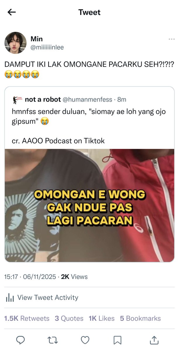 elixeeu's tweet photo. #ToptapMinlee as Pacar Jawa &amp; Pacar Kalimantan (peranakan Jawa).

—Few tweets AU.
ditulis dengan bahasa Indonesia &amp; Jawa (kasar). https://t.co/kaNuOm9mGl