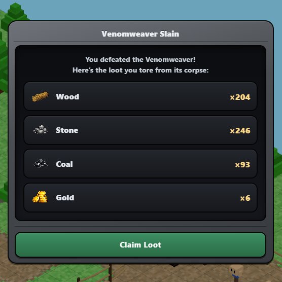 TrinoxOP's tweet photo. Only took like 300 Venomweaver kills to finally get a decent loot...

I'll take those 6 Gold💀 https://t.co/b5BulAwemk