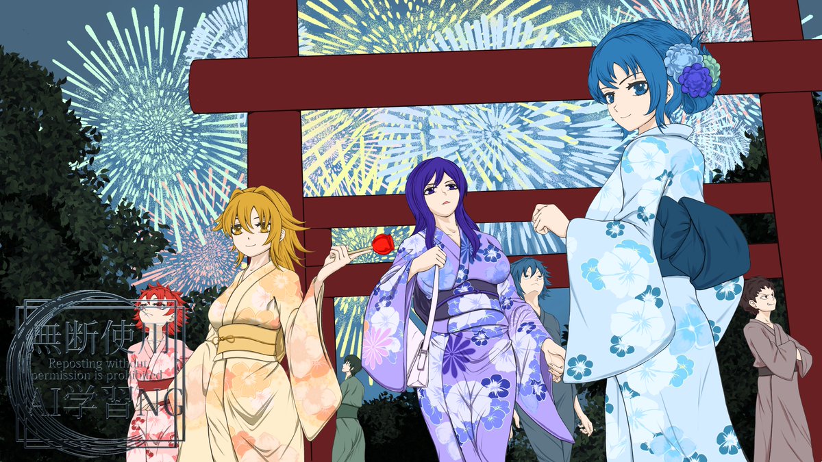 Project_075's tweet photo. 花火大会ラフ🎇
災害などで気分が沈むこんな時だからこそ
元気が出そうな絵を描きます。
#イラスト #OC #illustration https://t.co/iZPunIqESI