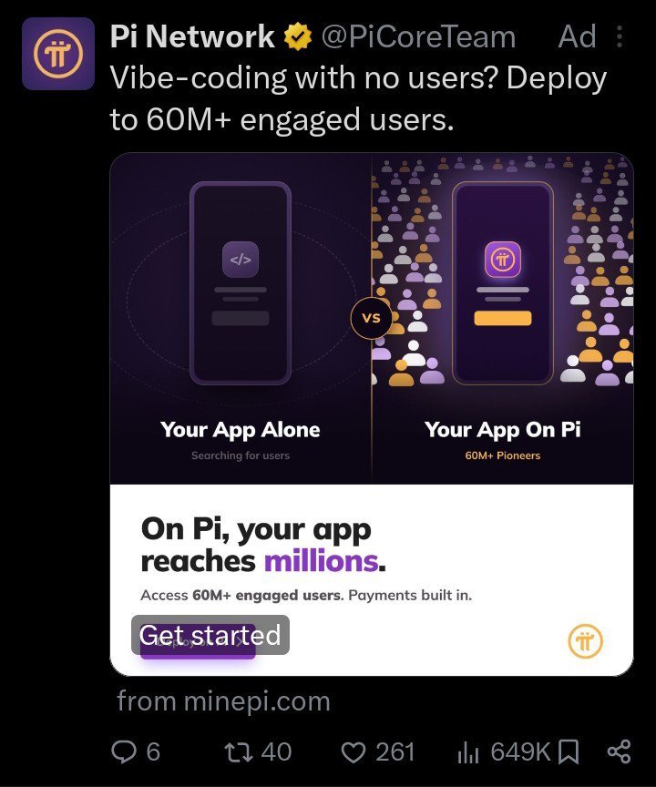 Tadotapi123's tweet photo. Piโs repeated ads seem focused on attracting developers and growing its app ecosystem.
More developers โ more apps โ more utility โ stronger Pi ecosystem. ๐๐
#PiNetwork #PiMainnet #PiApps https://t.co/2cwltnNT3t