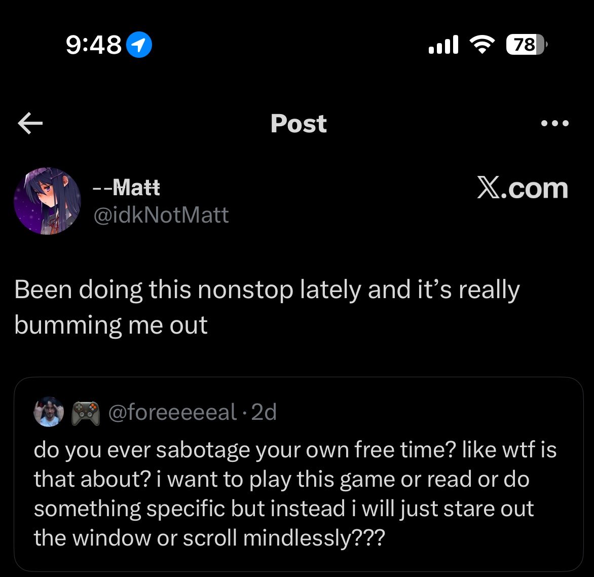 KOLdyLocs's tweet photo. @agorably @idkNotMatt My point exactly. This nigga need a job and a woman. Or maybe just a cat. https://t.co/MZ1T7k0xX5