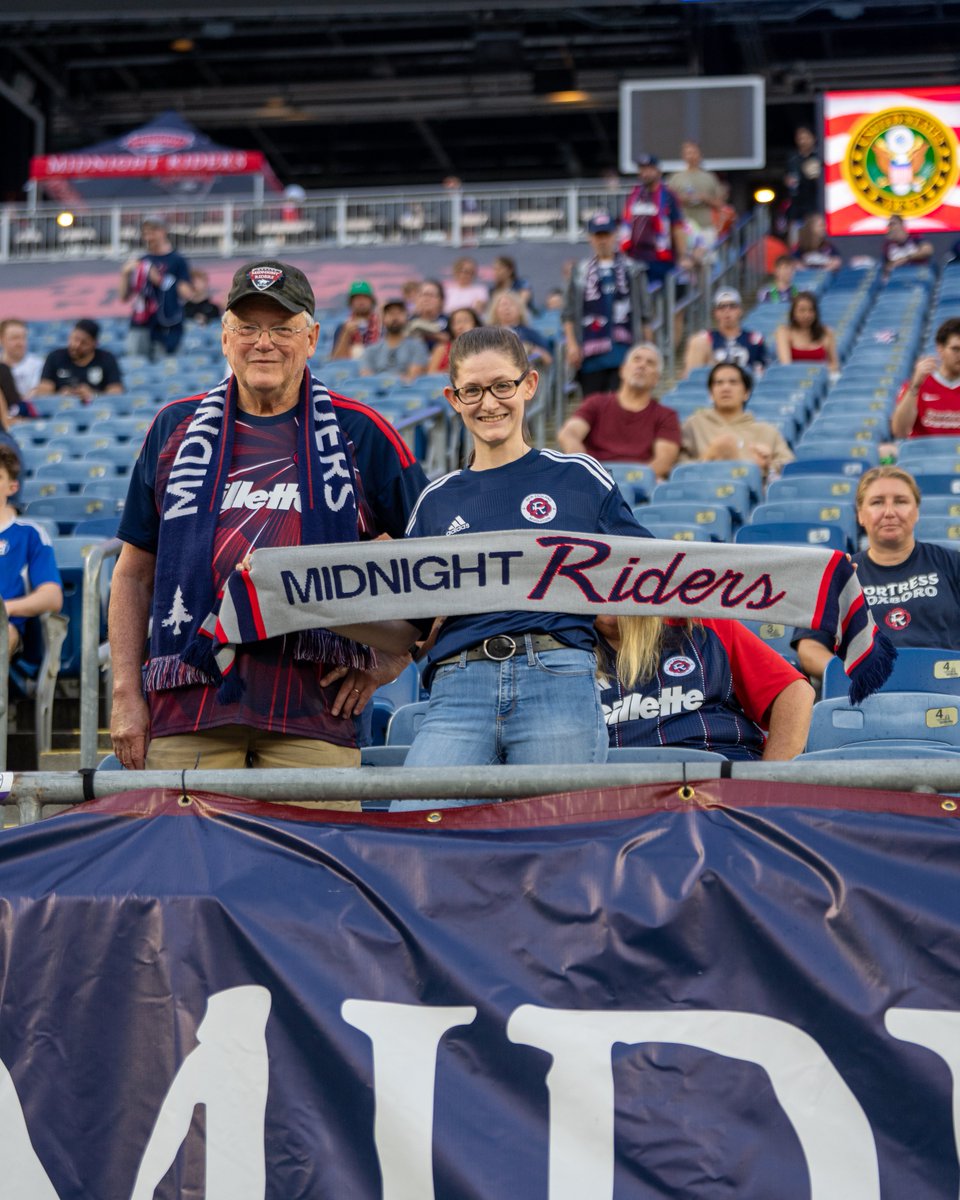 NERevolution's tweet photo. The stories from the stands are what make New England great. Meet Bill and Sarah Nicholson, a father-daughter duo who have been supporting the Revs for nearly 30 years.

📰 https://t.co/72EFkhUZQ3 https://t.co/TGZGParHKE