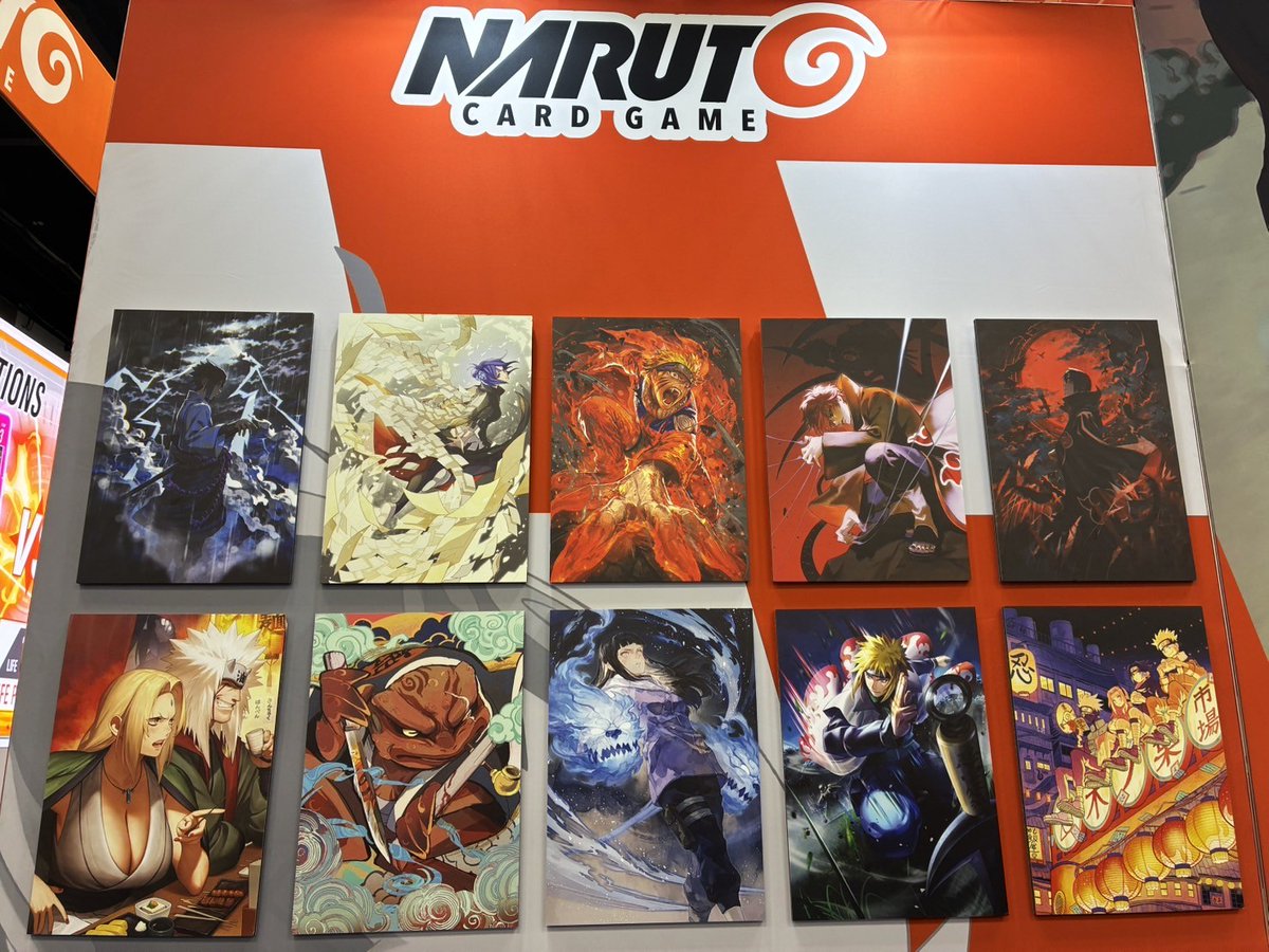narutotcg_eng's tweet photo. At Gen Con, we're exhibiting world premiere illustrations from NARUTO CARD GAME! 
Check them out at the NARUTO CARD GAME Booth (#605) in the Exhibition Hall—don't miss it!

#NARUTOTCG #GenCon https://t.co/eUj4s6Y0WA