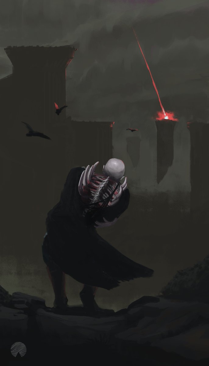 ElCapitan_works's tweet photo. The curse of the inverted vertebrae

"Everyone carries a curse, but some are doomed the moment they enter this realm."

Heavily inspired by the piece of: @CgSister 

#ConceptArt #DarkFantasy #CreatureDesign #EnvironmentArt #GameArt #DigitalPainting #Worldbuilding #FantasyArt https://t.co/pWspVdE14k