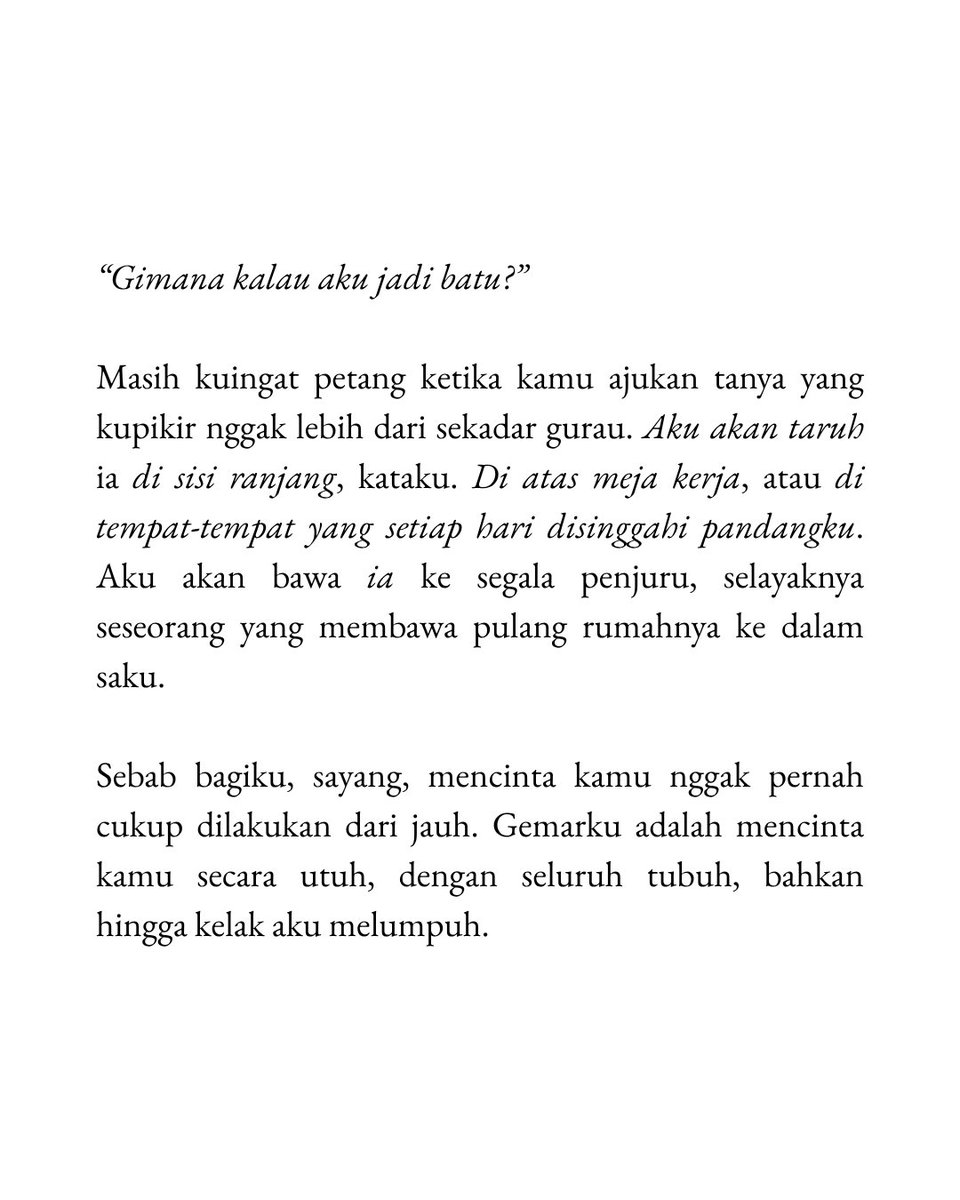 hyeonkeone's tweet photo. gimana kalau aku jadi batu? https://t.co/2hpITqDnCr