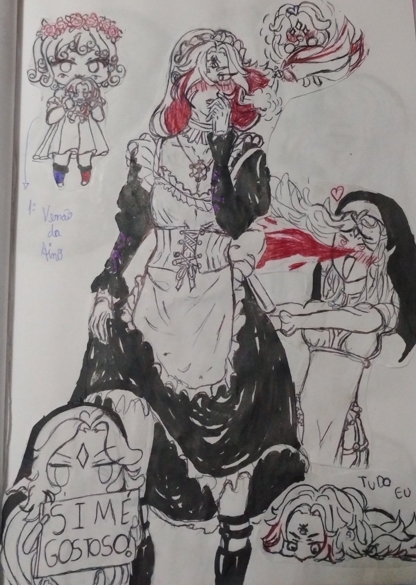 Amberzynha's tweet photo. Desenhei o Dandan de roupa de empregada- uma das minhas artes favoritas sem dúvidas 
Não que eu desenhe sempre , mas tentei né 
#danteartes
#ravencove https://t.co/vCVNgoBi5t