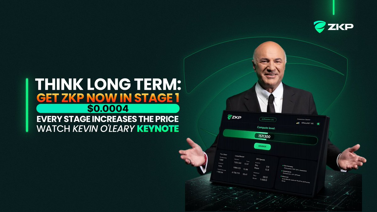 Invest_Network_'s tweet photo. 🟢 Kevin O'Leary Keynote LIVE | Stage 1: $0.0004 | $2.3M+ Raised

The future of AI starts with proof.
🎥 Watch Kevin O'Leary explain why proof-based AI infrastructure is the future.

✔️ Stage 1: $0.0004
✔️ Next: $0.00043
✔️ $2.3M+ Raised

Buy before the next price increase. https://t.co/Y2Qve4EUt6
