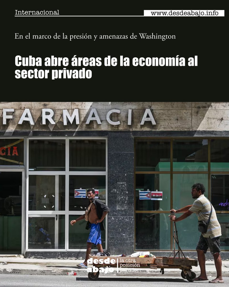 desdeabajo_info's tweet photo. #Internacional 🇨🇺 | El gobierno cubano acusa a Estados Unidos de intensificar la presión económica y política, responsabilizándolo por la crisis actual y reafirma su disposición a dialogar sin ceder en su soberanía.

https://t.co/DZA961TeAX

#Gobierno #Privatización #Reformas https://t.co/ZILut07xt0