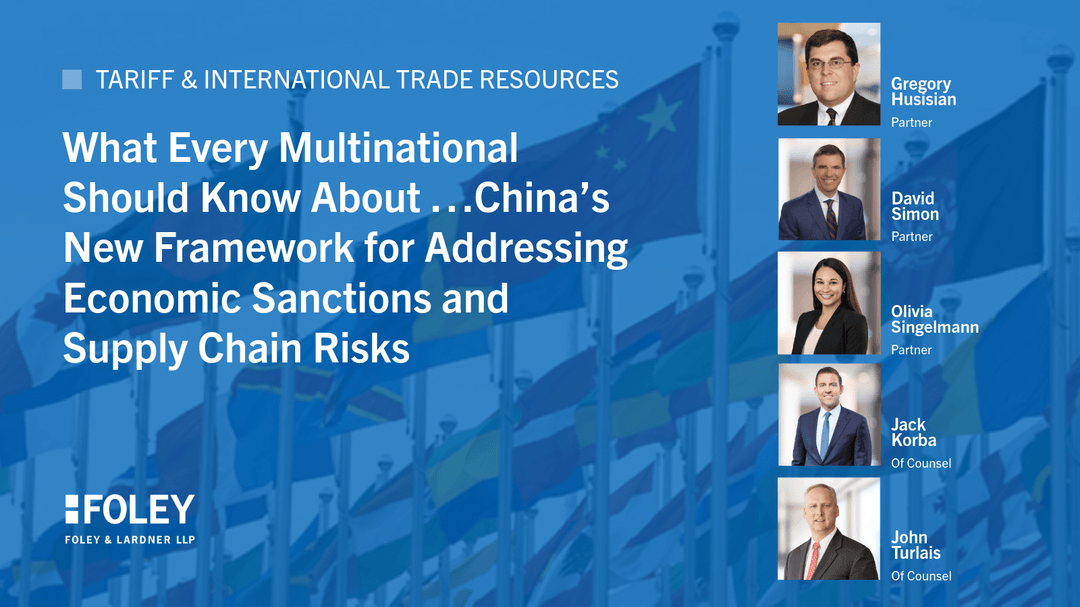 BryanSSchultz's tweet photo. When foreign sanctions, export controls, and supply-chain diligence touch China, companies may face a new layer of legal complexity.

In their recent analysis, my colleagues examine recent Chinese government measures that appear to strengthen China’s anti-extraterritoriality… https://t.co/qKd7atlSUI