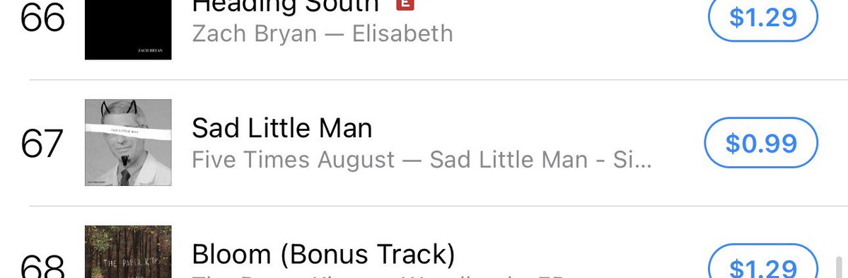 FiveTimesAugust's tweet photo. Five Times August’s ode to Fauci - “Sad Little Man” - is climbing the iTunes Charts again, currently sitting at #67. Thank you all for sharing and downloading. 🙏 let’s keep it climbing.

A number one song mocking the guy sure would be embarrassing for his legacy. 😎 but hey, the guy loves attention so let’s give it to him… 🎶
