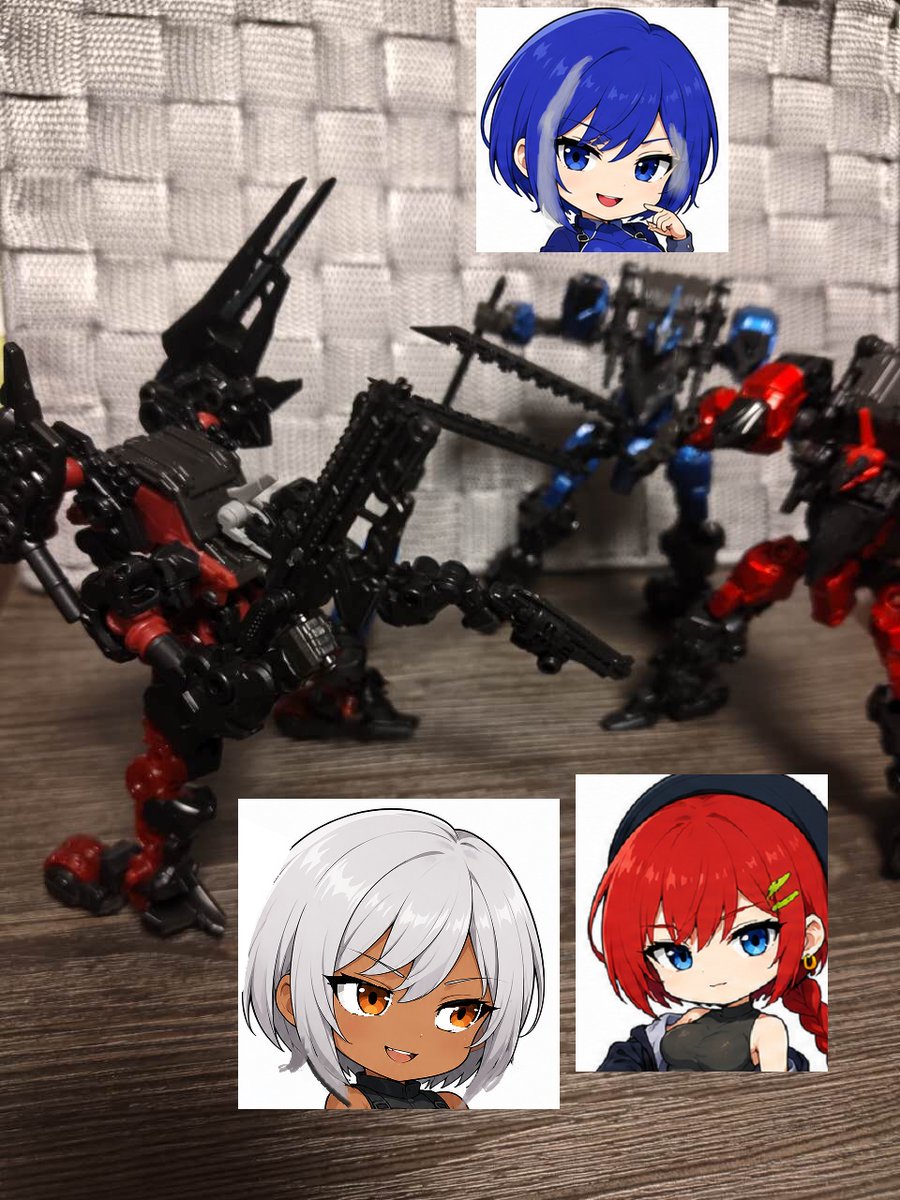 LR_Lucretia's tweet photo. #BIRD_BINARY
ステノ「おうおう!お前ら、ワンオフ機体にばっかり乗り込みやがって!量産型の素晴らしさを広めるため、ステノ様が来てやったぜ!」
フェイ「うん?誰だっけこの人…?」
ステノ「しまった…フェイとは…初対面だったか…!」
コゼット「あ~ら、セシナ……じゃなかった今回はステノだっけ。そんなフルチューンしたのを果たして量産機と呼べるのかしら?」
コゼット「会場限定カラーってだけです~!赤色を多めにしてみただけですー!武器は増えてるが細かいことは気にするなぁ!!この光沢の良さが分からねえかな!?」
コゼット「ちなみに私もニュー・コゼットになったのだよ、オホホ★」
ステノ「自慢するの、機体じゃなくてお前本人のほうかよ…!」
フェイ「あぁ、そっか。2人は“前作”からの付き合いがあるカンジ?ちょっと羨ましいかも~♪」