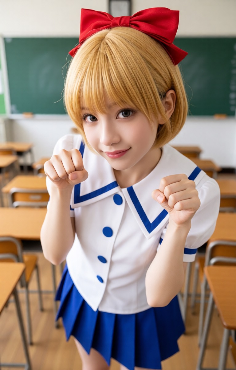 ai_douga_lab's tweet photo. 昨日 7/30 は、#姫ちゃんのリボン #野々原姫子 ちゃんの #誕生日 でした（原作版��
姫ちゃんといえば、夏のイメージですよね☆
元気な君が好き♪

かなり好きな作品でしたね～
また別のパターンも作りたいです☆
#AIコスプレ #二次創作 https://t.co/xMdTLSVPlB