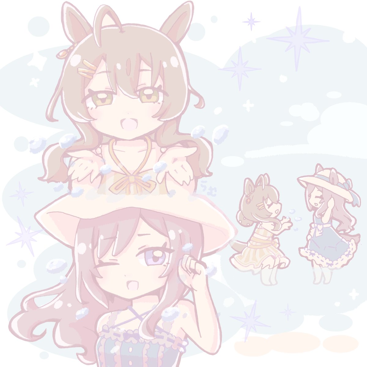 lamb_shop's tweet photo. 夏ドーベルとブライト🫧 https://t.co/6V8TajiPAy