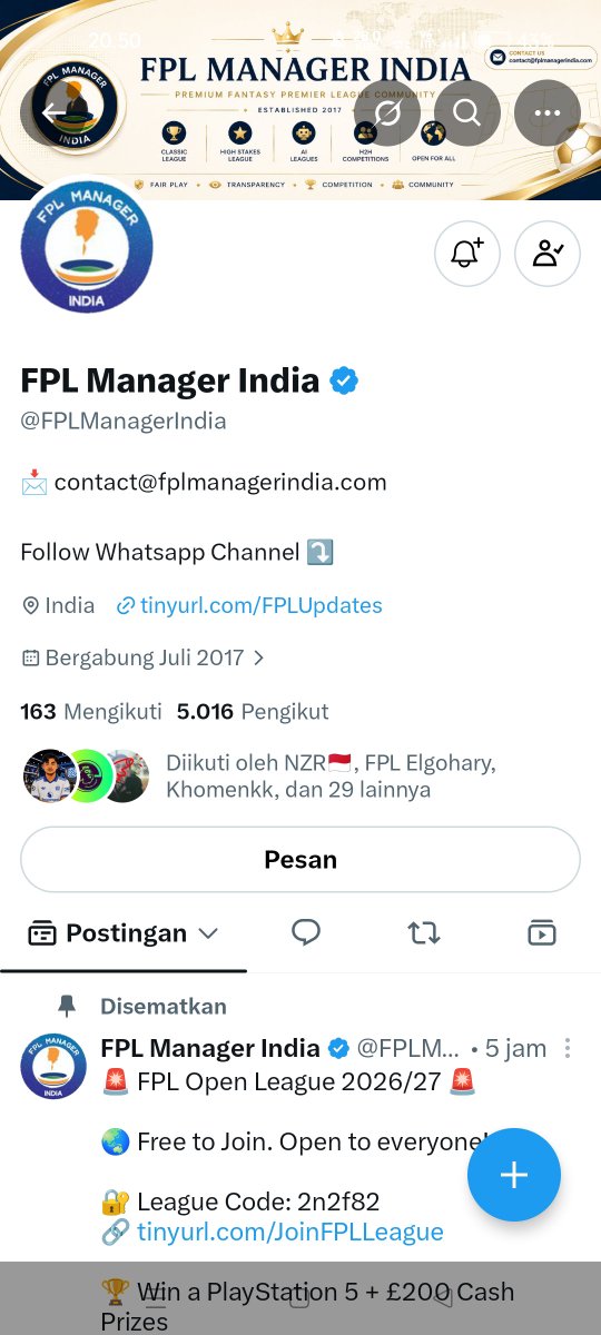 da2n_ramdhani27's tweet photo. @FPLManagerIndia Excuse me, permission to join

Team : Daver27
Manager: Dadan Ramdhani 
#FPLManagerIndia 
@komengrudin1996 @arvanpunk https://t.co/rvjNSQNX9e