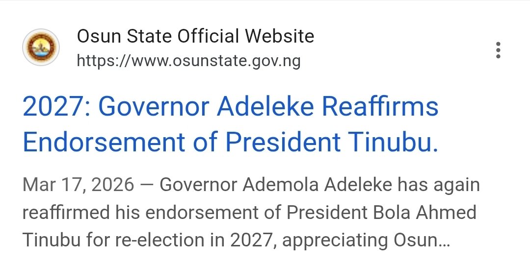 dharmorla's tweet photo. Support Adeleke who eventually goes to support Tinubu is something I'm unable to come to terms to.

Adeleke is selfish and I hope he gets rigged out by the same Tinubu. https://t.co/sV0wtfowd5
