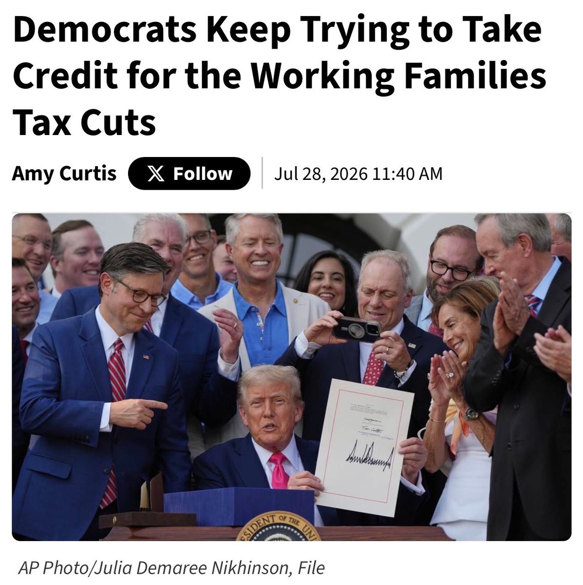 Image for the Tweet beginning: Every Democrat voted NO on