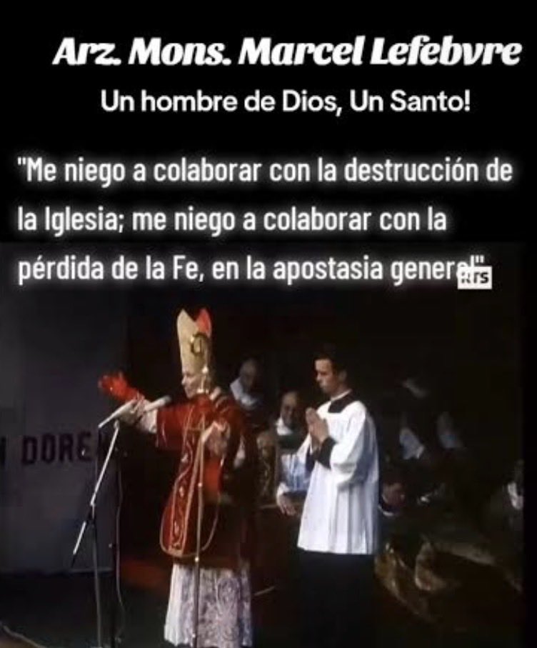 KatalinaSie's tweet photo. La persecución brutal y despiadada que sufrió Monseñor Lefebvre nunca fue únicamente contra su persona; fue contra la Misa Tradicional, fue contra la Tradición católica, fue contra la Iglesia misma.
Él fue un verdadero soldado de Cristo, un pastor que entregó su vida para que la Santa Misa y la fe recibida de los santos no fueran sepultadas como pretendían aquellos que abrazaron los errores del modernismo.

https://t.co/xmStvI8tVO