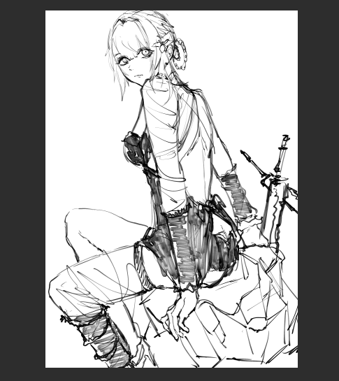 sepesepeguramu's tweet photo. wip 
NieRのカイネ https://t.co/CouCWxlyPb