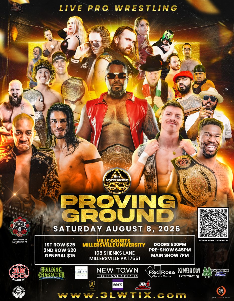 3Legacies's tweet photo. Saturday August 8
Millersville PA
3LW - Proving Ground
https://t.co/Z2kQOGitr9 https://t.co/cyTvove2FC