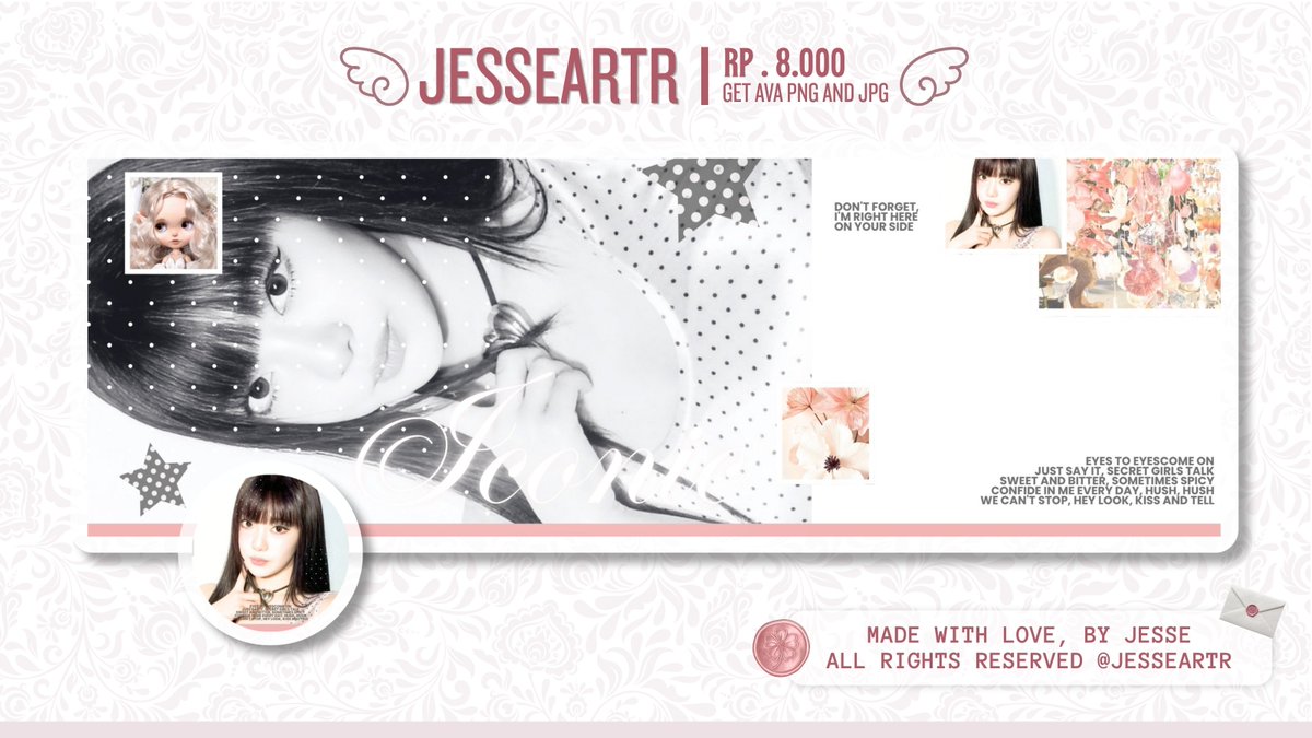 jesseartr's tweet photo. ⊹⠀[⠀new post⠀] ^. .^₎⟆ ˙⋆✮

ready⠀stock⠀layout⠀karina
ningning⠀price⠀ on⠀picture
get⠀⠀ava⠀⠀♡⠀⠀png ⠀&amp; jpg

~ free retext! #zonauang https://t.co/O35CiGLzbE