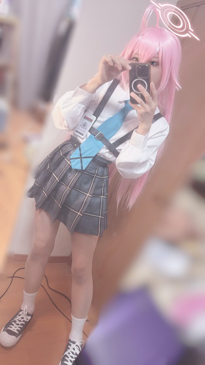rei___3me's tweet photo. ホシノ先輩の鏡越し自撮り https://t.co/RS4pTvknlC