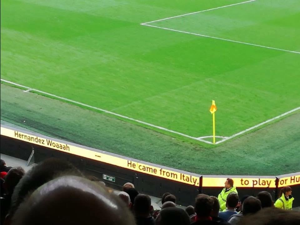 theawayfans's tweet photo. When Hull City used advertising boards as chant sheets for fans... https://t.co/rERUvcekJL