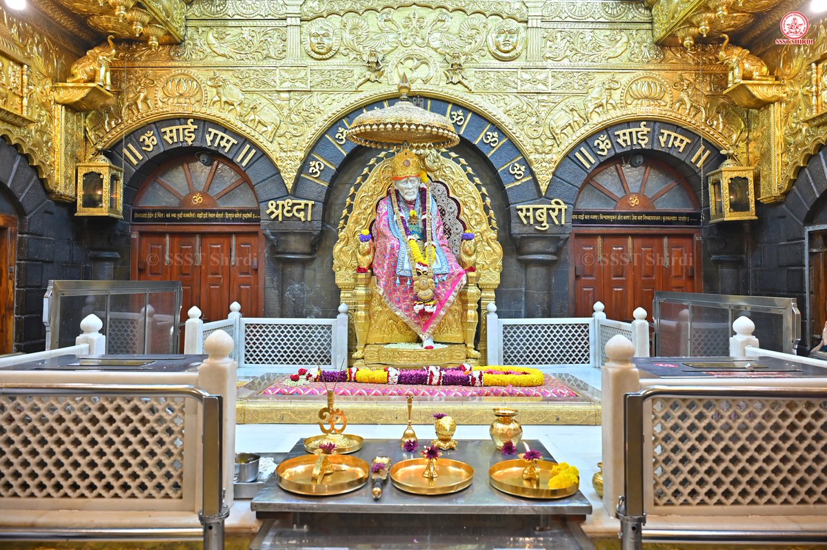 SSSTShirdi's tweet photo. *!! ॐ साई राम !!*
*श्री साईबाबा संस्थान विश्वस्त व्यवस्था,शिर्डी*
*!! ॐ Sai Ram !!*
*Shri Saibaba Sansthan Trust, Shirdi*
≈≈≈≈≈≈≈≈≈≈≈≈≈≈≈≈≈ 
*आरती : धुपारती*
*गुरुवार ३० जुलै २०२६*  
*Aarti :-Dhooparti*
*Thursday 30 July 2026* https://t.co/D2v3rI9dQT