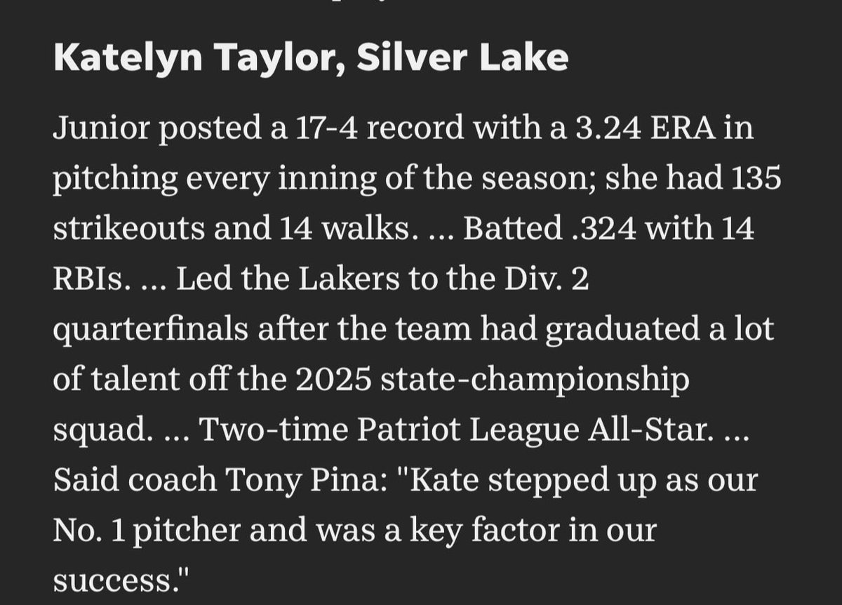 KateTaylor_11's tweet photo. Grateful to be recognized as a 2026 South Shore All Scholastic. Thank you @sports_ledger for the recognition amongst all these other talented athletes! @MassAttackSB @WBSportsRecaps https://t.co/agEOKhgOYC