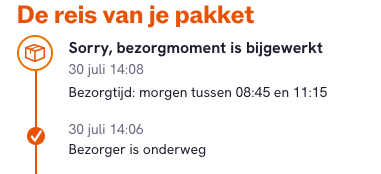 wrnrt's tweet photo. @PostNL De bezorger is toch onderweg. Oh nee.. Toch twee minuten vreugde hier.   @postnl https://t.co/NyAbSpimLY