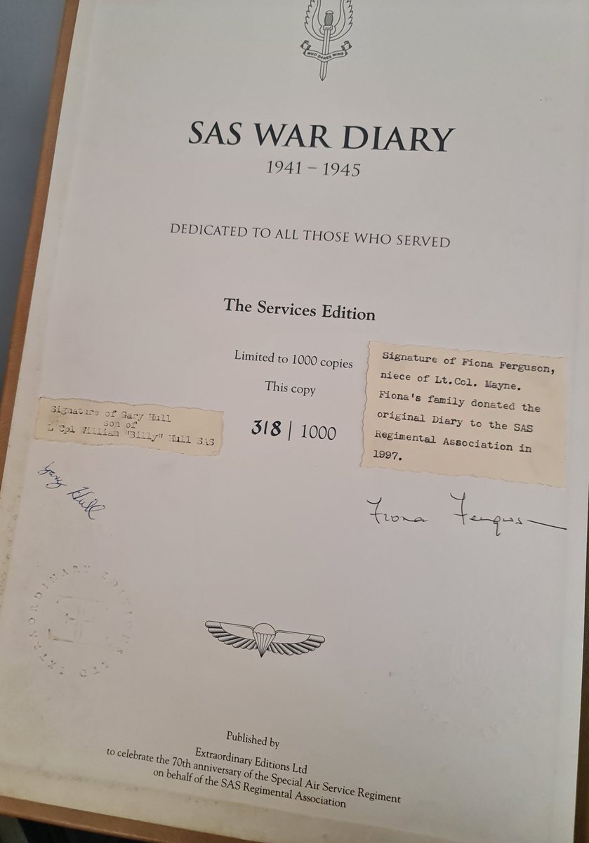 rhonkey's tweet photo. ...I'm late to this party, but how was I not aware (until recently) that a copy of the #SAS #WarDiaries was on public display in #Newtownards !!!! ๐ฎ
....also a small display of some of #BlairMayne's private possessions! โค๏ธ
What an honour to have this access! https://t.co/uyzTXY2tMZ