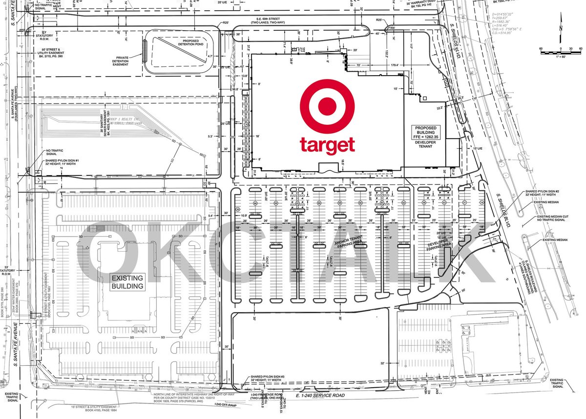 OKCTalk's tweet photo. Some great news for the southside: Target is planning one of its new large-format stores on the northwest corner of I-240 and S. Shields.

It will be on the site of Shields Plaza, formerly the South Shields Mall. What’s left of the old structures - including the building that currently houses Burlington - will be completely demolished to make way for the new development.

Target closed a smaller store a few miles away at SW 44th and Western in August of 2016.