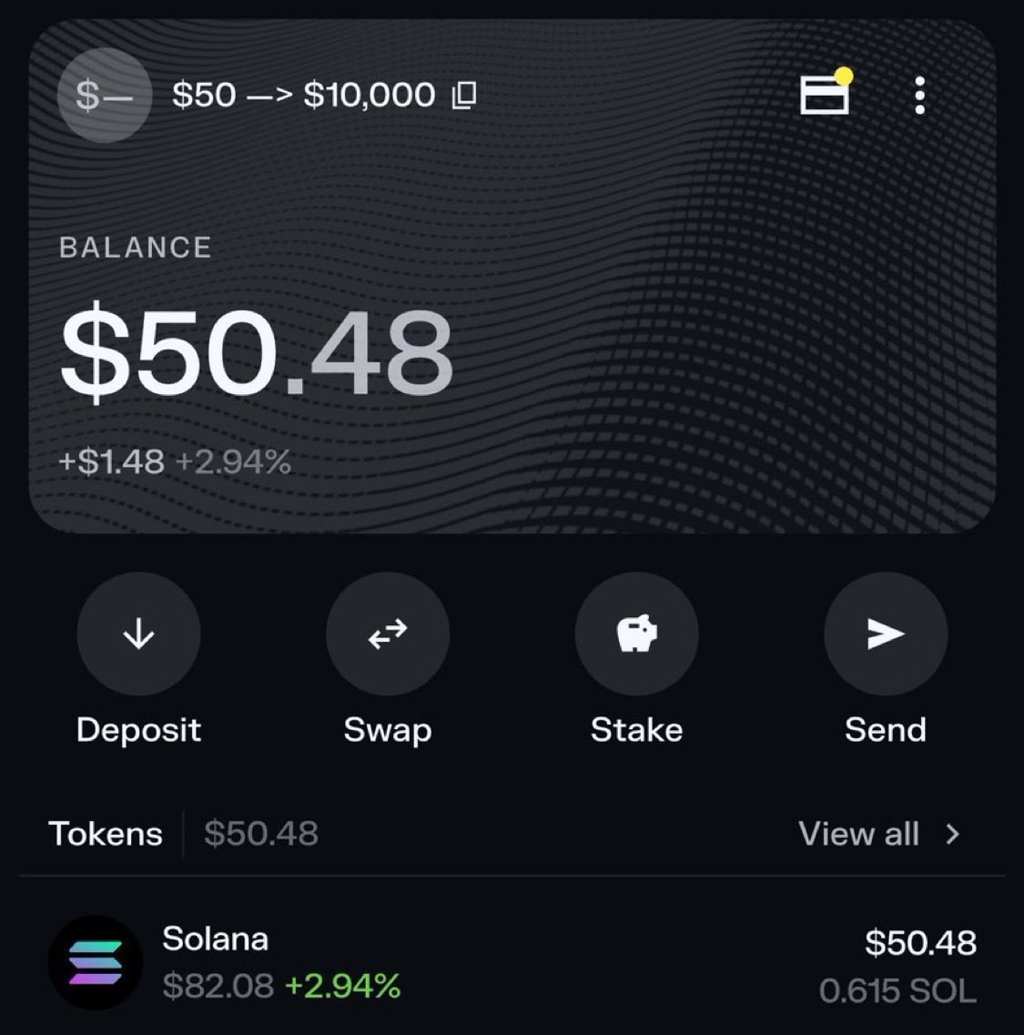 cryptocupra07's tweet photo. As promised:

Today I'm starting the $50 to $10,000 challenge.

Last time it took me about 7 days, I'm aiming to do it even faster this time.

Everyone has an equal chance to join. Just:

• Like and RT
• Comment “Done”
• Follow me with notis on 🔔

Good luck :)🍀 https://t.co/j4PQcjUUve