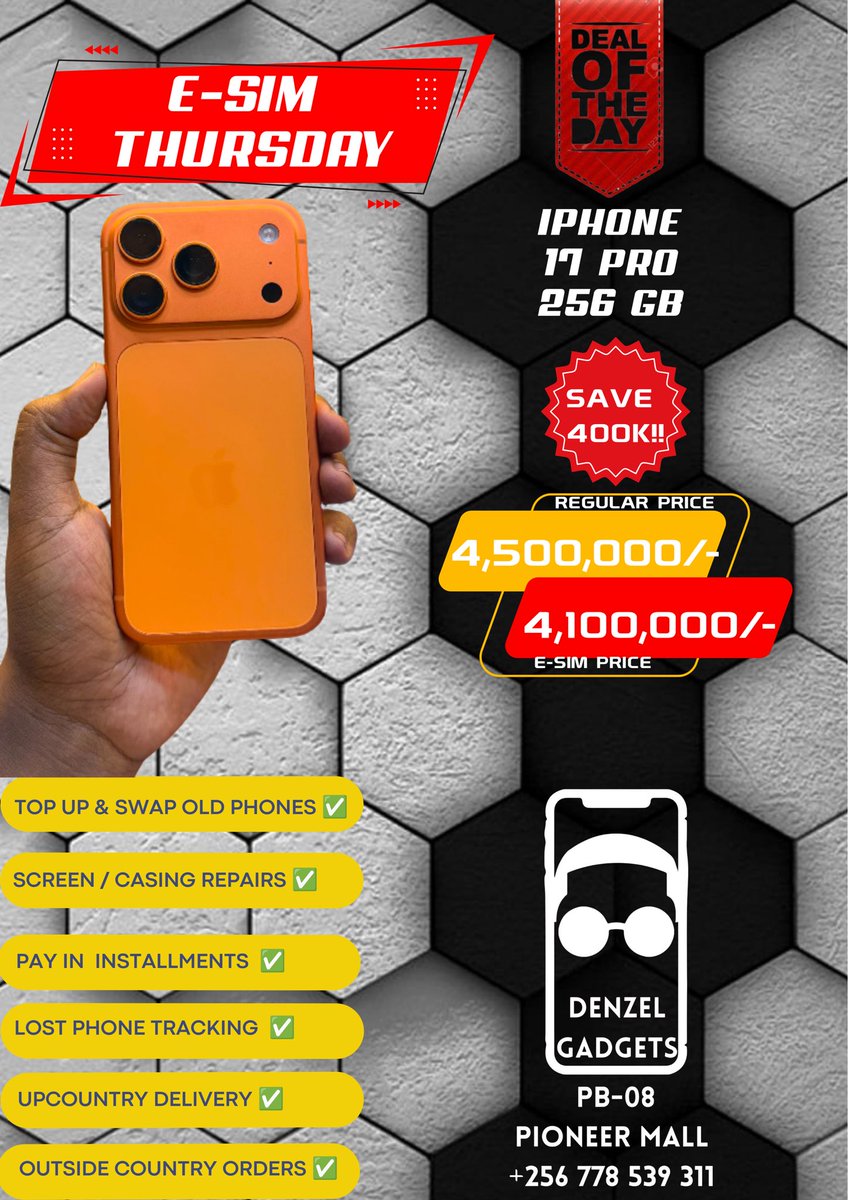 DenzelGadgets's tweet photo. @enamara Happy birthday! This would look good by your side. @DenzelGadgetsUG on standby to deliver 🥳🥳🥳 https://t.co/8zzLBkiVOT
